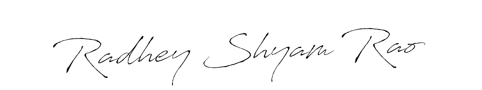 Use a signature maker to create a handwritten signature online. With this signature software, you can design (Antro_Vectra) your own signature for name Radhey Shyam Rao. Radhey Shyam Rao signature style 6 images and pictures png