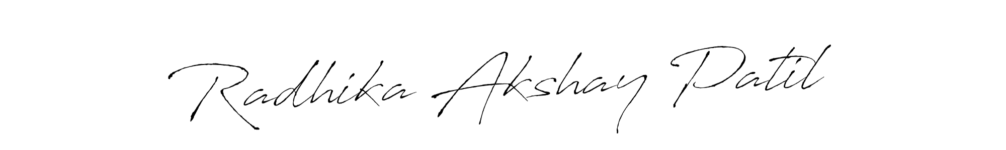 Radhika Akshay Patil stylish signature style. Best Handwritten Sign (Antro_Vectra) for my name. Handwritten Signature Collection Ideas for my name Radhika Akshay Patil. Radhika Akshay Patil signature style 6 images and pictures png