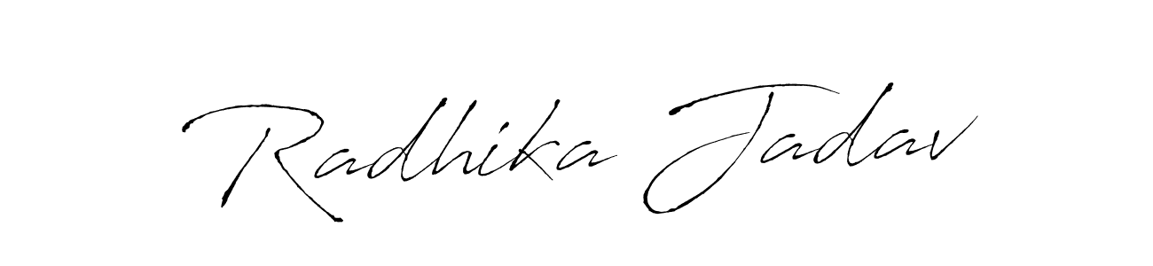Radhika Jadav stylish signature style. Best Handwritten Sign (Antro_Vectra) for my name. Handwritten Signature Collection Ideas for my name Radhika Jadav. Radhika Jadav signature style 6 images and pictures png
