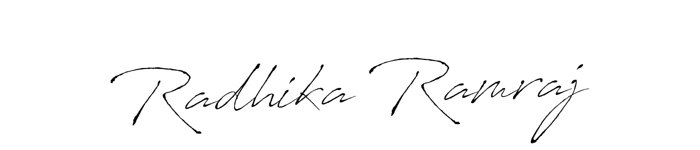 Design your own signature with our free online signature maker. With this signature software, you can create a handwritten (Antro_Vectra) signature for name Radhika Ramraj. Radhika Ramraj signature style 6 images and pictures png