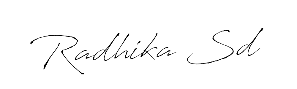 Make a beautiful signature design for name Radhika Sd. With this signature (Antro_Vectra) style, you can create a handwritten signature for free. Radhika Sd signature style 6 images and pictures png