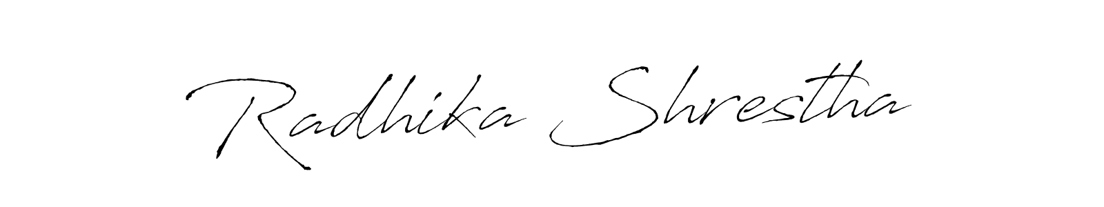 Design your own signature with our free online signature maker. With this signature software, you can create a handwritten (Antro_Vectra) signature for name Radhika Shrestha. Radhika Shrestha signature style 6 images and pictures png