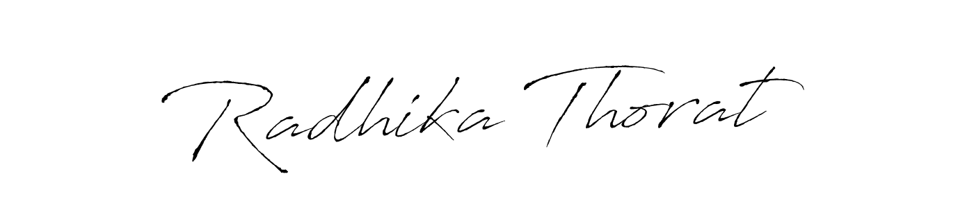 Design your own signature with our free online signature maker. With this signature software, you can create a handwritten (Antro_Vectra) signature for name Radhika Thorat. Radhika Thorat signature style 6 images and pictures png