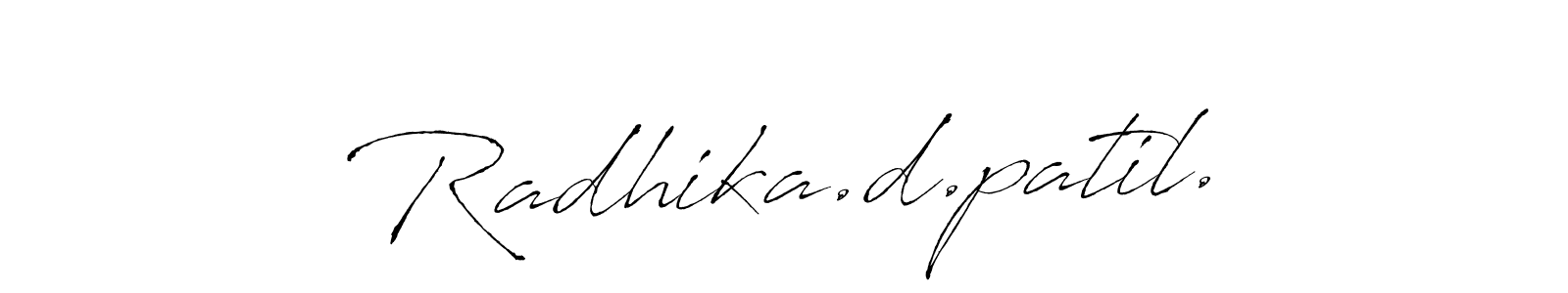 You should practise on your own different ways (Antro_Vectra) to write your name (Radhika.d.patil.) in signature. don't let someone else do it for you. Radhika.d.patil. signature style 6 images and pictures png