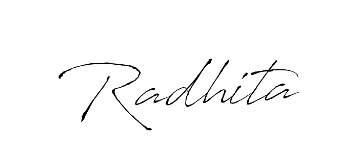 Antro_Vectra is a professional signature style that is perfect for those who want to add a touch of class to their signature. It is also a great choice for those who want to make their signature more unique. Get Radhita name to fancy signature for free. Radhita signature style 6 images and pictures png