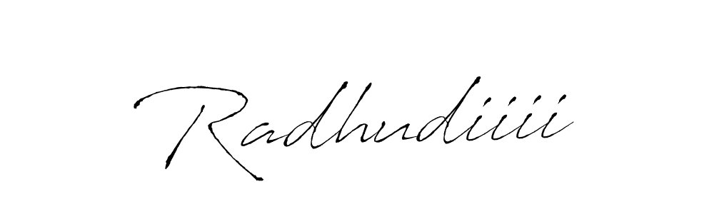 The best way (Antro_Vectra) to make a short signature is to pick only two or three words in your name. The name Radhudiiii include a total of six letters. For converting this name. Radhudiiii signature style 6 images and pictures png