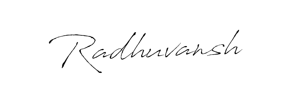 Use a signature maker to create a handwritten signature online. With this signature software, you can design (Antro_Vectra) your own signature for name Radhuvansh. Radhuvansh signature style 6 images and pictures png