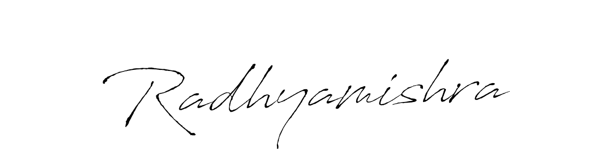 How to make Radhyamishra name signature. Use Antro_Vectra style for creating short signs online. This is the latest handwritten sign. Radhyamishra signature style 6 images and pictures png