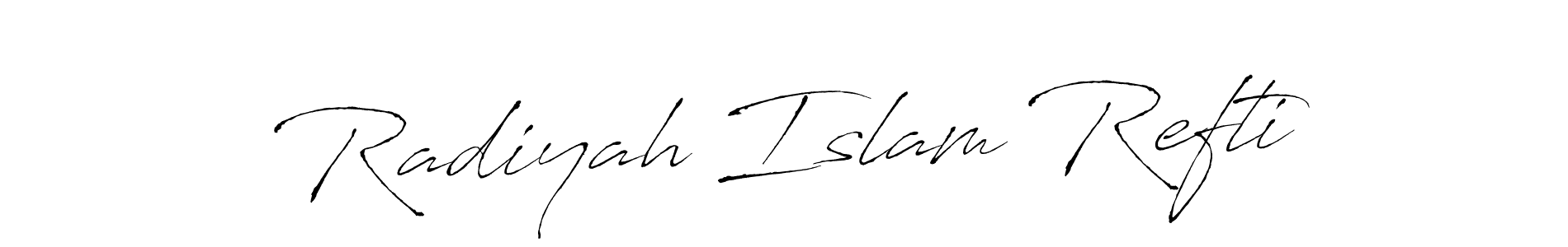 Also we have Radiyah Islam Refti name is the best signature style. Create professional handwritten signature collection using Antro_Vectra autograph style. Radiyah Islam Refti signature style 6 images and pictures png
