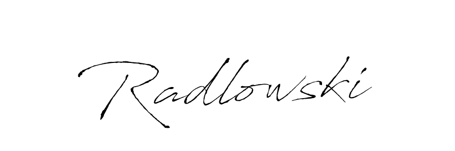 The best way (Antro_Vectra) to make a short signature is to pick only two or three words in your name. The name Radlowski include a total of six letters. For converting this name. Radlowski signature style 6 images and pictures png