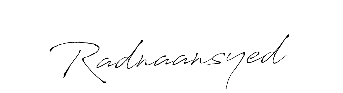 Create a beautiful signature design for name Radnaansyed. With this signature (Antro_Vectra) fonts, you can make a handwritten signature for free. Radnaansyed signature style 6 images and pictures png