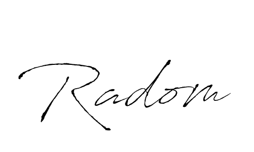 if you are searching for the best signature style for your name Radom. so please give up your signature search. here we have designed multiple signature styles  using Antro_Vectra. Radom signature style 6 images and pictures png