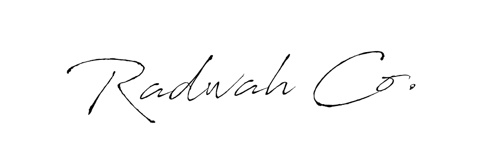 How to make Radwah Co. name signature. Use Antro_Vectra style for creating short signs online. This is the latest handwritten sign. Radwah Co. signature style 6 images and pictures png