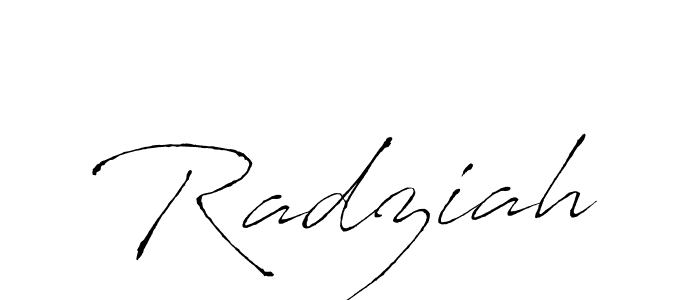 Make a beautiful signature design for name Radziah. With this signature (Antro_Vectra) style, you can create a handwritten signature for free. Radziah signature style 6 images and pictures png