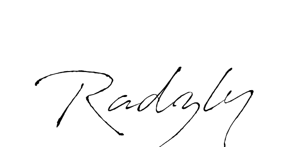 Make a beautiful signature design for name Radzly. With this signature (Antro_Vectra) style, you can create a handwritten signature for free. Radzly signature style 6 images and pictures png