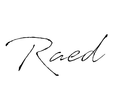 Make a beautiful signature design for name Raed. With this signature (Antro_Vectra) style, you can create a handwritten signature for free. Raed signature style 6 images and pictures png