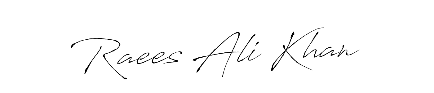 Create a beautiful signature design for name Raees Ali Khan. With this signature (Antro_Vectra) fonts, you can make a handwritten signature for free. Raees Ali Khan signature style 6 images and pictures png
