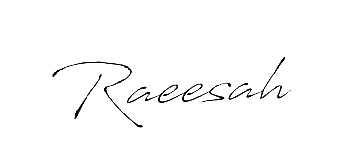 Design your own signature with our free online signature maker. With this signature software, you can create a handwritten (Antro_Vectra) signature for name Raeesah. Raeesah signature style 6 images and pictures png