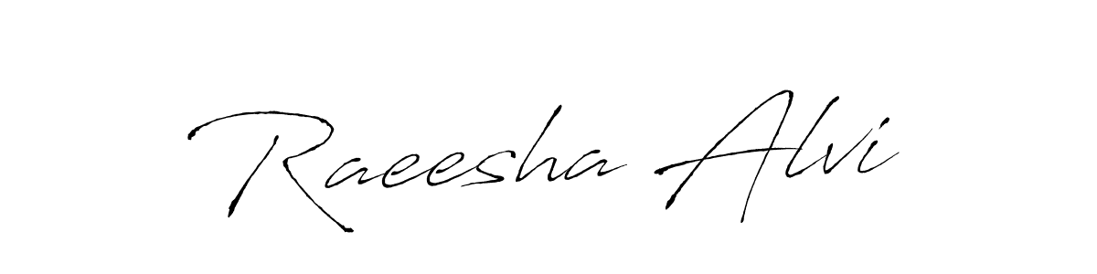 How to make Raeesha Alvi name signature. Use Antro_Vectra style for creating short signs online. This is the latest handwritten sign. Raeesha Alvi signature style 6 images and pictures png