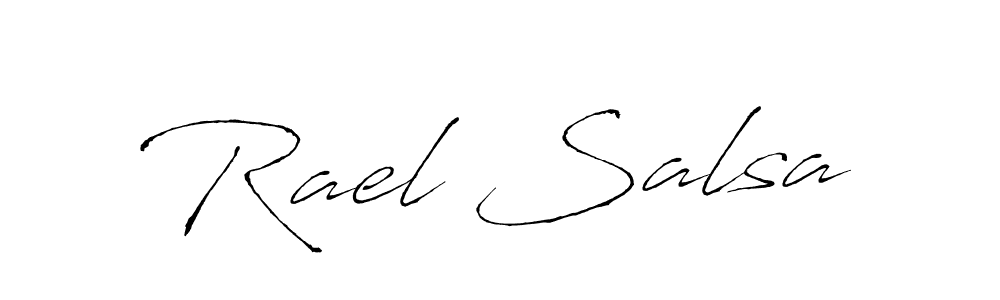 Also You can easily find your signature by using the search form. We will create Rael Salsa name handwritten signature images for you free of cost using Antro_Vectra sign style. Rael Salsa signature style 6 images and pictures png