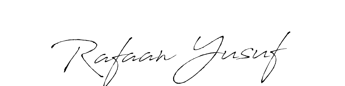 How to make Rafaan Yusuf name signature. Use Antro_Vectra style for creating short signs online. This is the latest handwritten sign. Rafaan Yusuf signature style 6 images and pictures png
