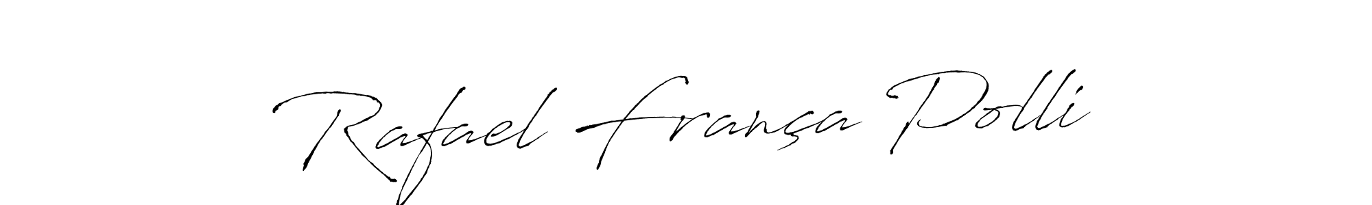 It looks lik you need a new signature style for name Rafael França Polli. Design unique handwritten (Antro_Vectra) signature with our free signature maker in just a few clicks. Rafael França Polli signature style 6 images and pictures png