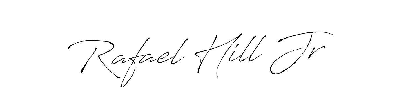How to make Rafael Hill Jr name signature. Use Antro_Vectra style for creating short signs online. This is the latest handwritten sign. Rafael Hill Jr signature style 6 images and pictures png