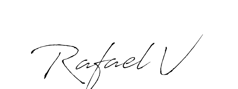 Make a beautiful signature design for name Rafael V. With this signature (Antro_Vectra) style, you can create a handwritten signature for free. Rafael V signature style 6 images and pictures png