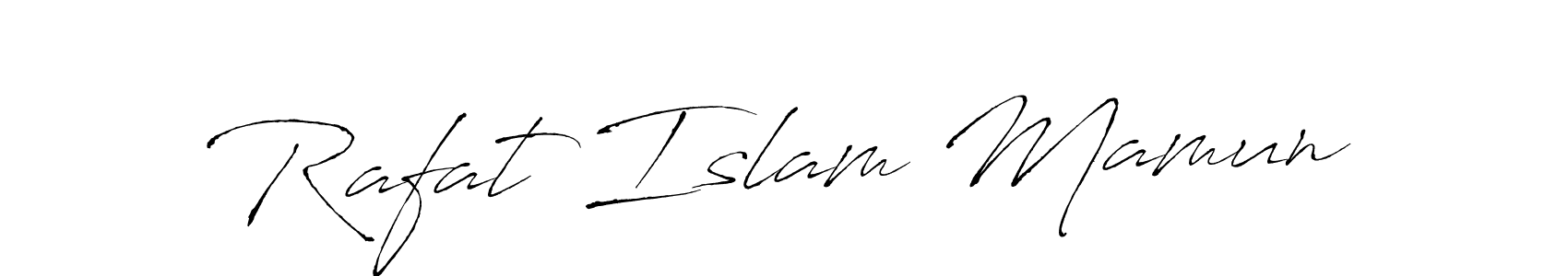 How to make Rafat Islam Mamun name signature. Use Antro_Vectra style for creating short signs online. This is the latest handwritten sign. Rafat Islam Mamun signature style 6 images and pictures png