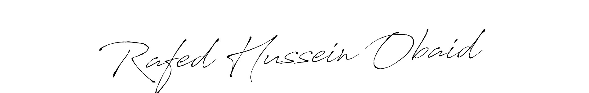 How to make Rafed Hussein Obaid name signature. Use Antro_Vectra style for creating short signs online. This is the latest handwritten sign. Rafed Hussein Obaid signature style 6 images and pictures png