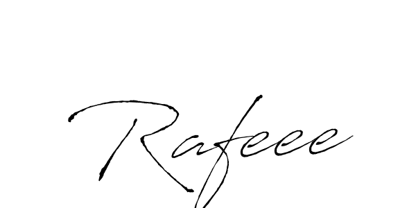 Use a signature maker to create a handwritten signature online. With this signature software, you can design (Antro_Vectra) your own signature for name Rafeee. Rafeee signature style 6 images and pictures png