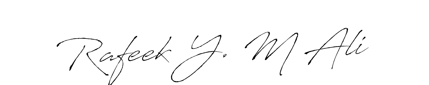 Also You can easily find your signature by using the search form. We will create Rafeek Y. M Ali name handwritten signature images for you free of cost using Antro_Vectra sign style. Rafeek Y. M Ali signature style 6 images and pictures png
