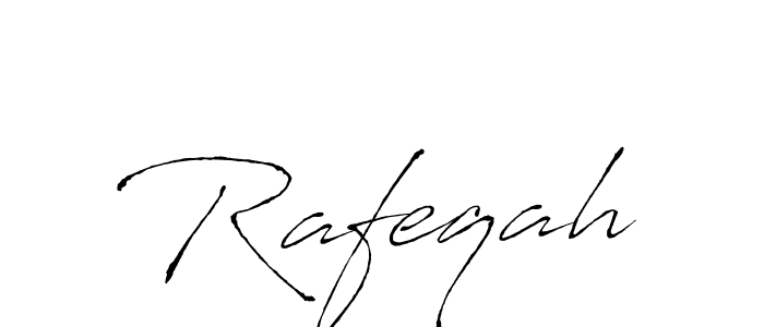 Use a signature maker to create a handwritten signature online. With this signature software, you can design (Antro_Vectra) your own signature for name Rafeqah. Rafeqah signature style 6 images and pictures png