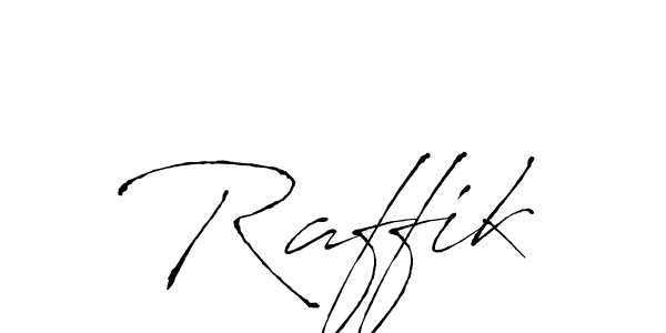 Use a signature maker to create a handwritten signature online. With this signature software, you can design (Antro_Vectra) your own signature for name Raffik. Raffik signature style 6 images and pictures png