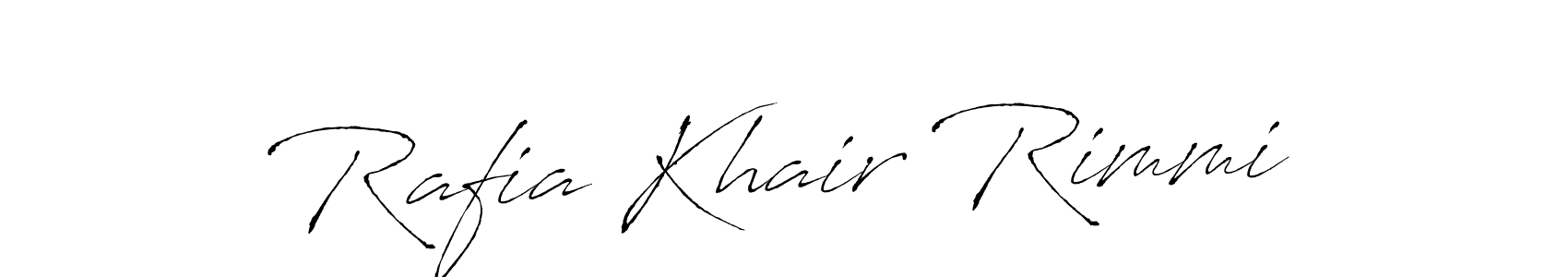 Make a beautiful signature design for name Rafia Khair Rimmi. With this signature (Antro_Vectra) style, you can create a handwritten signature for free. Rafia Khair Rimmi signature style 6 images and pictures png