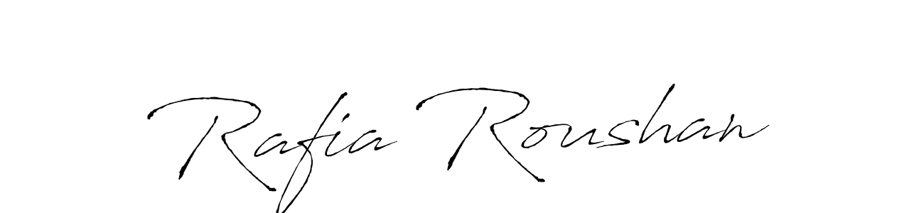 Also You can easily find your signature by using the search form. We will create Rafia Roushan name handwritten signature images for you free of cost using Antro_Vectra sign style. Rafia Roushan signature style 6 images and pictures png