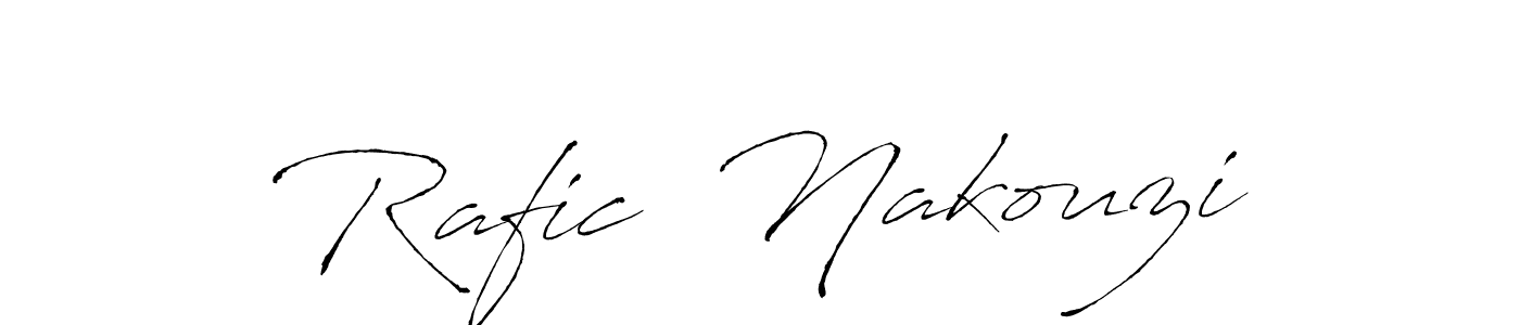 Use a signature maker to create a handwritten signature online. With this signature software, you can design (Antro_Vectra) your own signature for name Rafic  Nakouzi. Rafic  Nakouzi signature style 6 images and pictures png