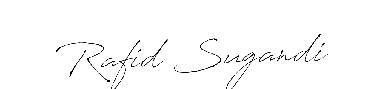 How to make Rafid Sugandi name signature. Use Antro_Vectra style for creating short signs online. This is the latest handwritten sign. Rafid Sugandi signature style 6 images and pictures png