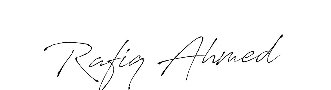 Make a beautiful signature design for name Rafiq Ahmed. With this signature (Antro_Vectra) style, you can create a handwritten signature for free. Rafiq Ahmed signature style 6 images and pictures png