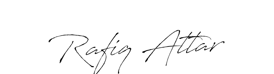 How to make Rafiq Attar name signature. Use Antro_Vectra style for creating short signs online. This is the latest handwritten sign. Rafiq Attar signature style 6 images and pictures png