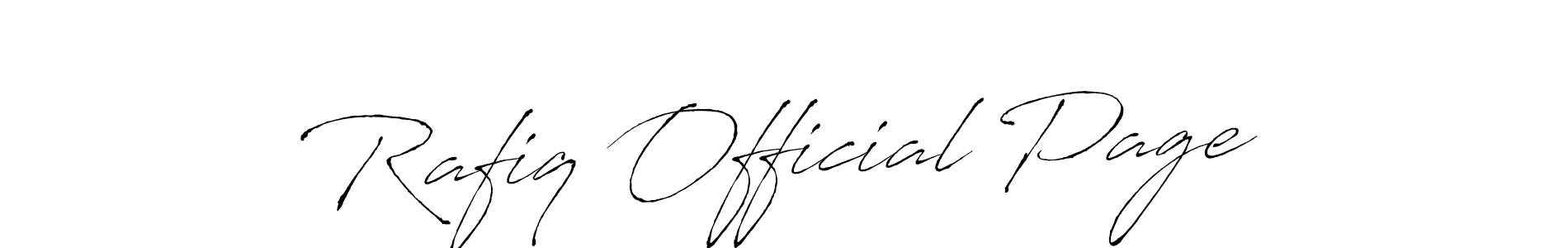 Also we have Rafiq Official Page name is the best signature style. Create professional handwritten signature collection using Antro_Vectra autograph style. Rafiq Official Page signature style 6 images and pictures png
