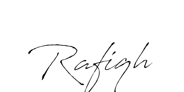 Make a beautiful signature design for name Rafiqh. With this signature (Antro_Vectra) style, you can create a handwritten signature for free. Rafiqh signature style 6 images and pictures png