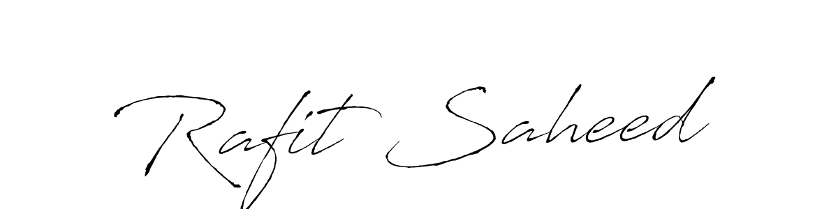 How to make Rafit Saheed name signature. Use Antro_Vectra style for creating short signs online. This is the latest handwritten sign. Rafit Saheed signature style 6 images and pictures png