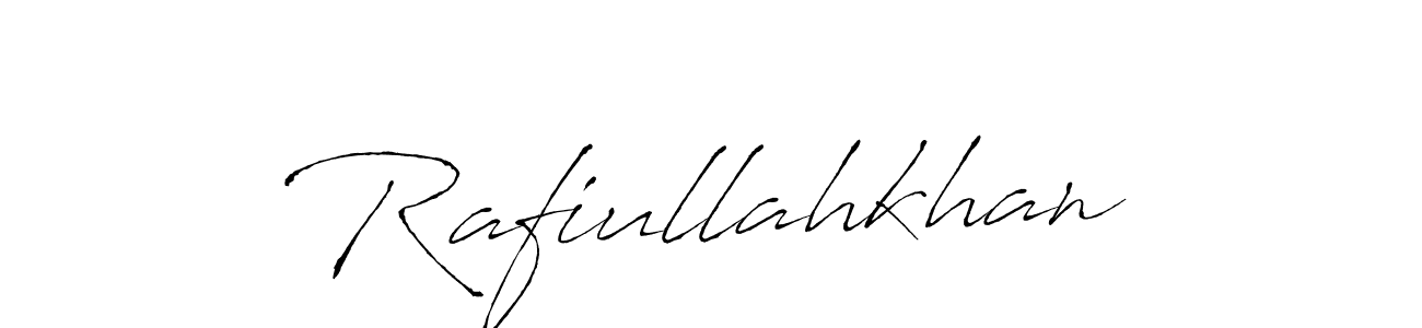 Make a beautiful signature design for name Rafiullahkhan. With this signature (Antro_Vectra) style, you can create a handwritten signature for free. Rafiullahkhan signature style 6 images and pictures png