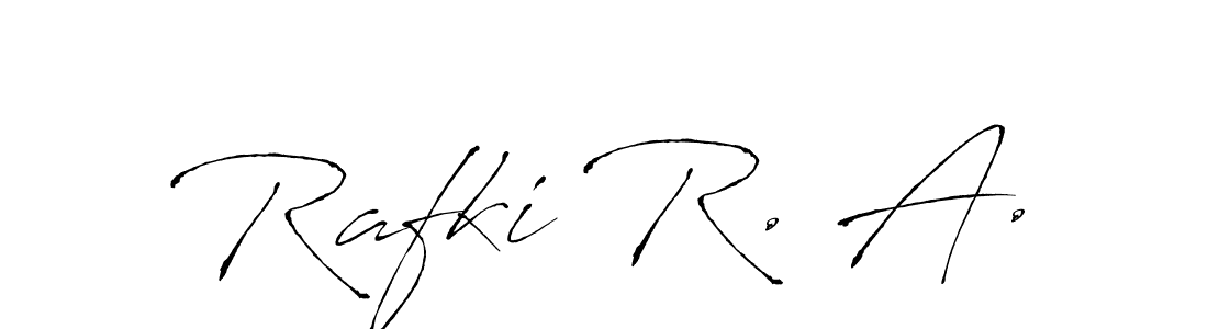 How to make Rafki R. A. signature? Antro_Vectra is a professional autograph style. Create handwritten signature for Rafki R. A. name. Rafki R. A. signature style 6 images and pictures png