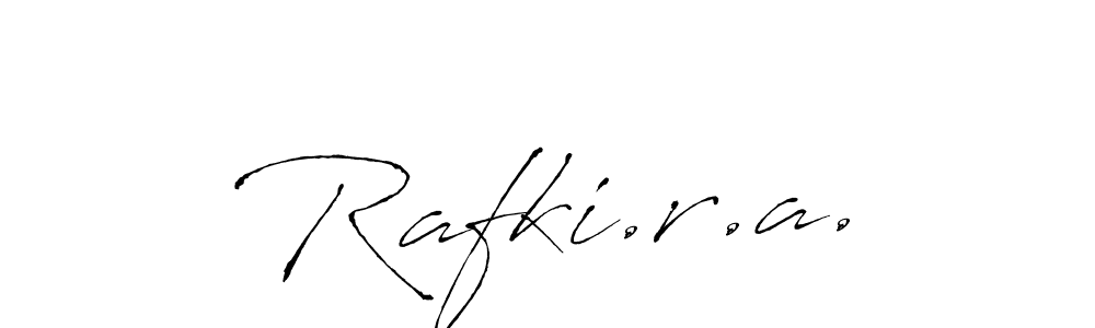 Create a beautiful signature design for name Rafki.r.a.. With this signature (Antro_Vectra) fonts, you can make a handwritten signature for free. Rafki.r.a. signature style 6 images and pictures png