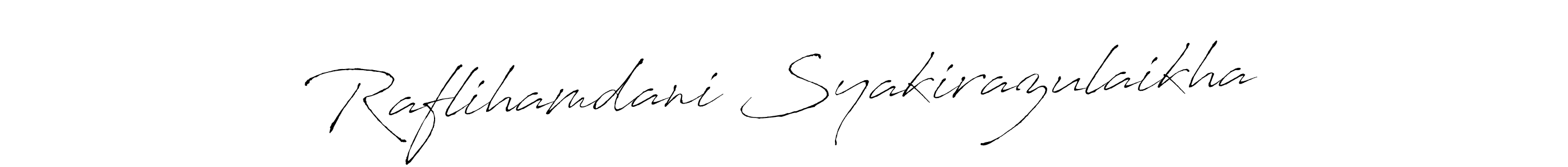 This is the best signature style for the Raflihamdani Syakirazulaikha name. Also you like these signature font (Antro_Vectra). Mix name signature. Raflihamdani Syakirazulaikha signature style 6 images and pictures png