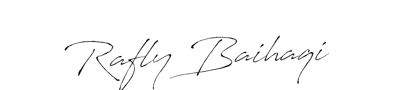 How to make Rafly Baihaqi signature? Antro_Vectra is a professional autograph style. Create handwritten signature for Rafly Baihaqi name. Rafly Baihaqi signature style 6 images and pictures png
