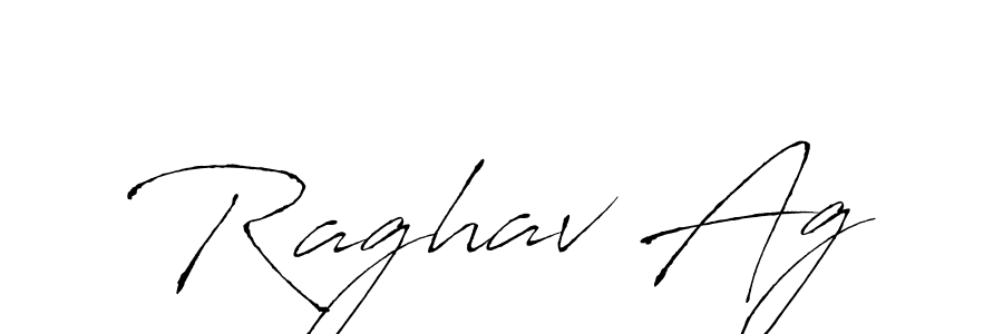 How to make Raghav Ag name signature. Use Antro_Vectra style for creating short signs online. This is the latest handwritten sign. Raghav Ag signature style 6 images and pictures png