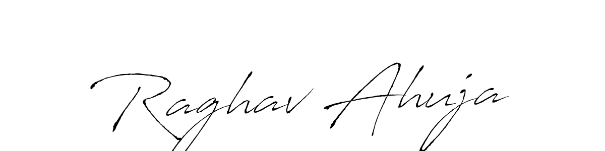 Make a beautiful signature design for name Raghav Ahuja. With this signature (Antro_Vectra) style, you can create a handwritten signature for free. Raghav Ahuja signature style 6 images and pictures png